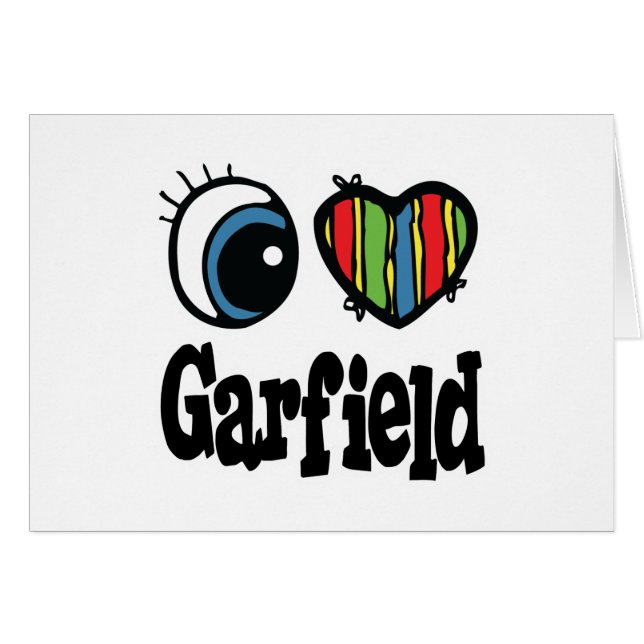 Me encanta (amo) Garfield (Anverso (Horizontal))