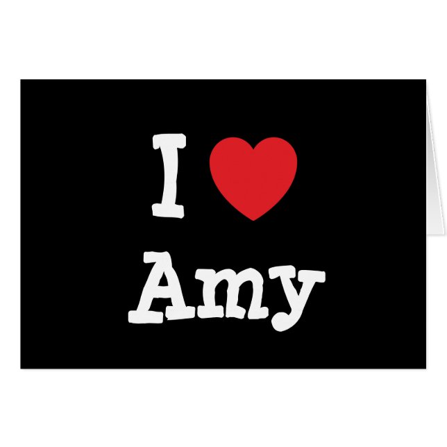 Me encanta Amy, corazón de T-Shirt (Anverso (Horizontal))