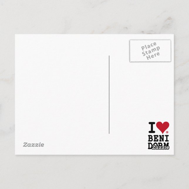ME ENCANTA BENIDORM Personalizado Postal (Reverso)