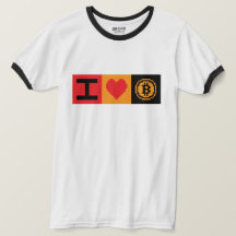 Me encanta Bitcoin BTC Bloque de 8 bits | Camiseta