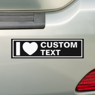 Me encanta calcomanía negra moderna personalizada