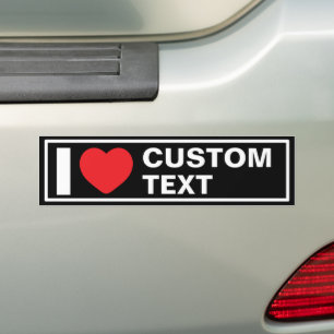 Me Encanta Calcomanía Negra Moderna Personalizada