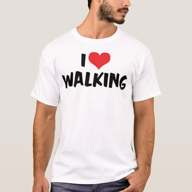 Me encanta caminar en camiseta (Anverso)
