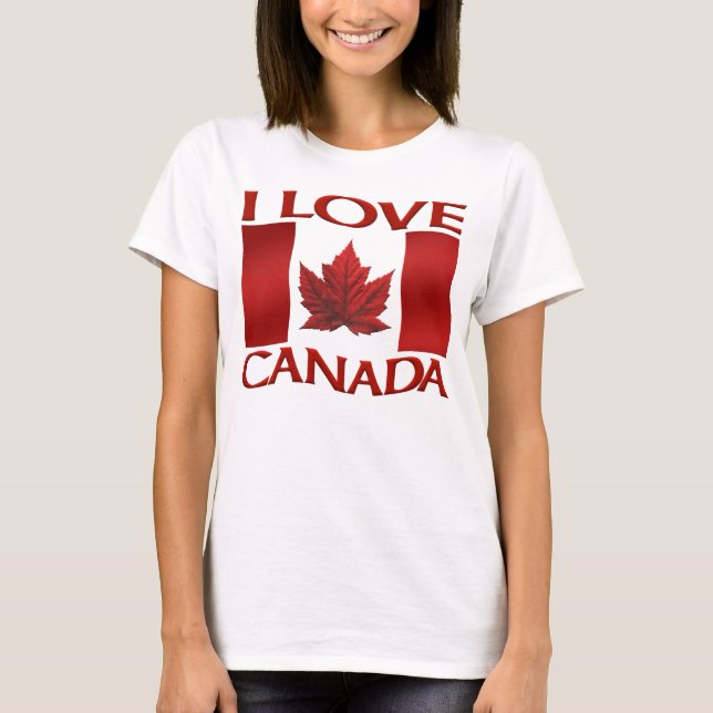 Me encanta camiseta de Canadá camisetas de mujeres (Anverso)