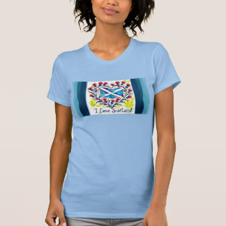 Me encanta camiseta de la bandera de Escocia