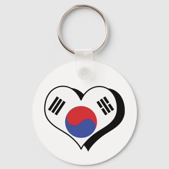 Me encanta Corea del Sur Llavero (Anverso)