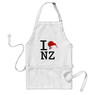 Me encanta delantal de kiwi de Nueva Zelanda