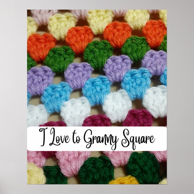 Me encanta el arte de la pared de la abuela Square (Frente)