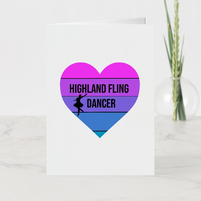 Me encanta el baile Highland Fling Dancer Scottish (Anverso)