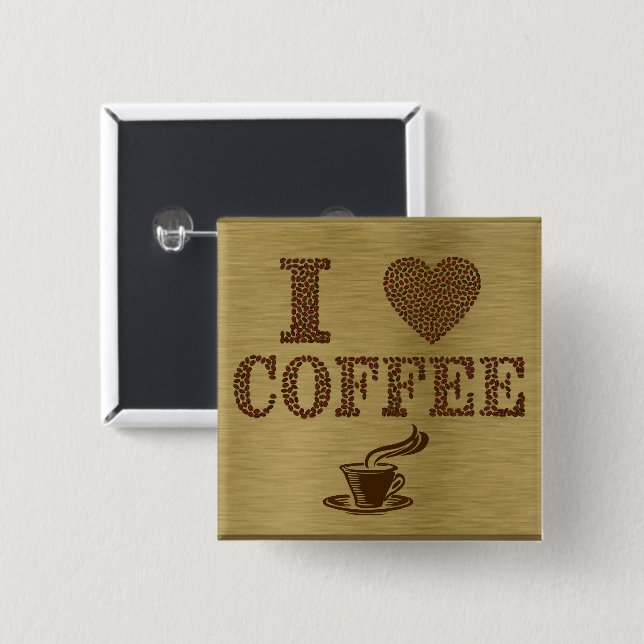 Me encanta el botón del café (Anverso y reverso)