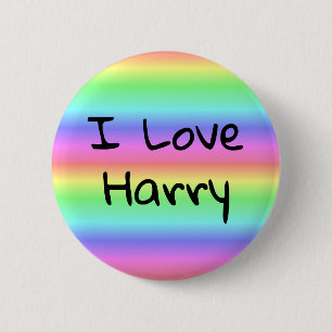 Me encanta el botón del orgullo arcoiris de Harry