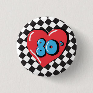 Me encanta el botón retro de insignia de 80's en