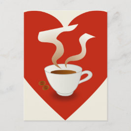 me encanta el café - postal