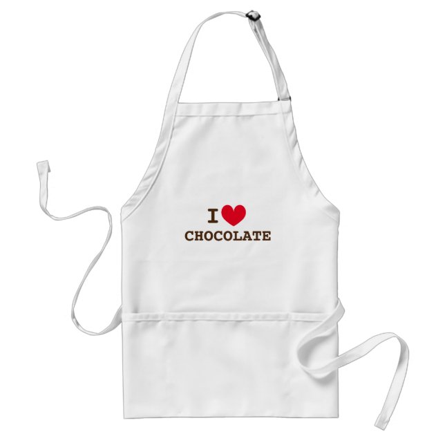 Me encanta el chocolate. Cuta delantal para chocol (Frente)