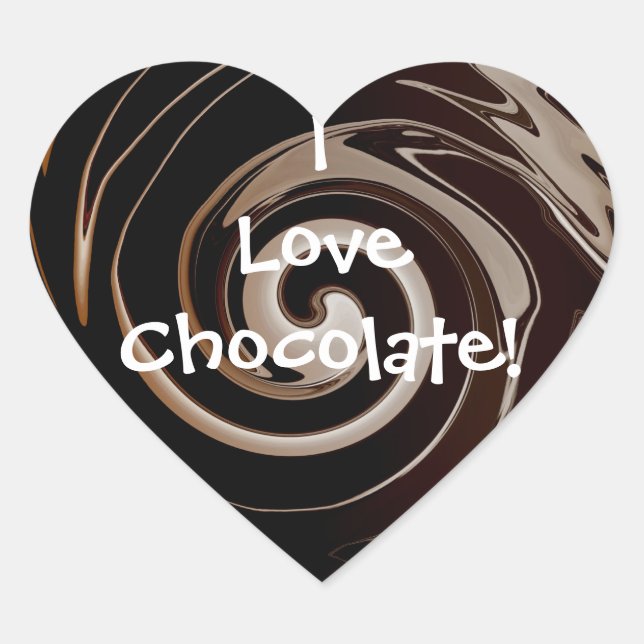 ¡Me Encanta El Chocolate! Pegatinas en forma de co (Anverso)