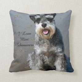 Me encanta el Cojín decorativo Mini Schnauzers