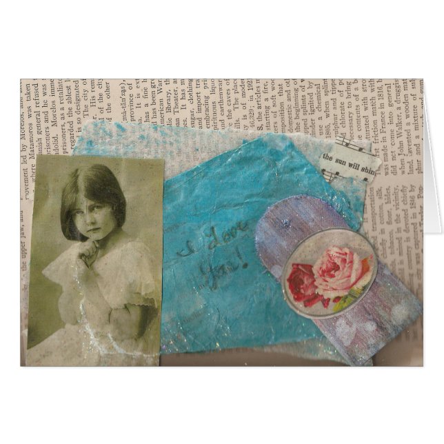 Me Encanta El Collage Vintage (Anverso (Horizontal))