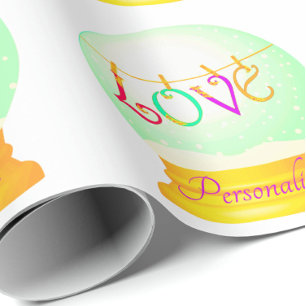 Me encanta el colorido papel envolvente del globo 