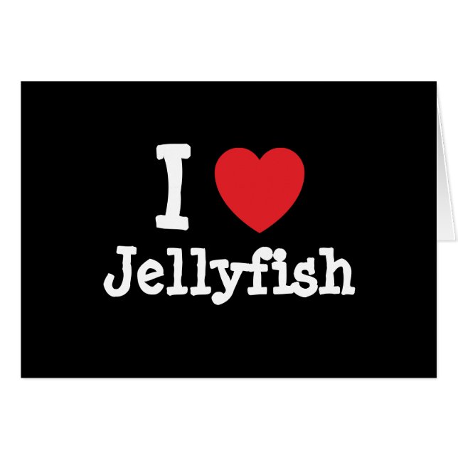 Me encanta el corazón de Jellyfish personalizado p (Anverso (Horizontal))