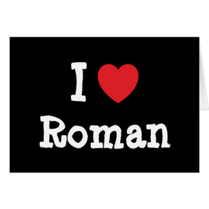 Me encanta el corazón romano personalizado person