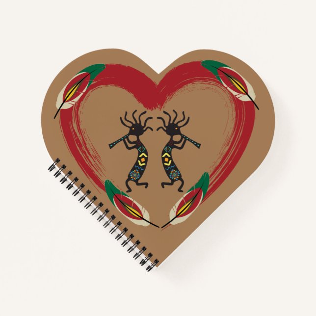 Me encanta el cuaderno de Kokopelli Heart (Anverso)