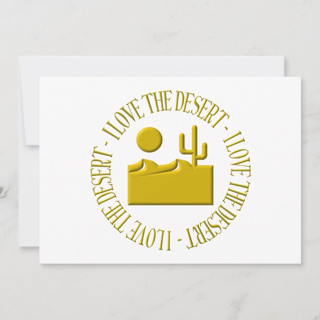 Me encanta el desierto (Anverso)