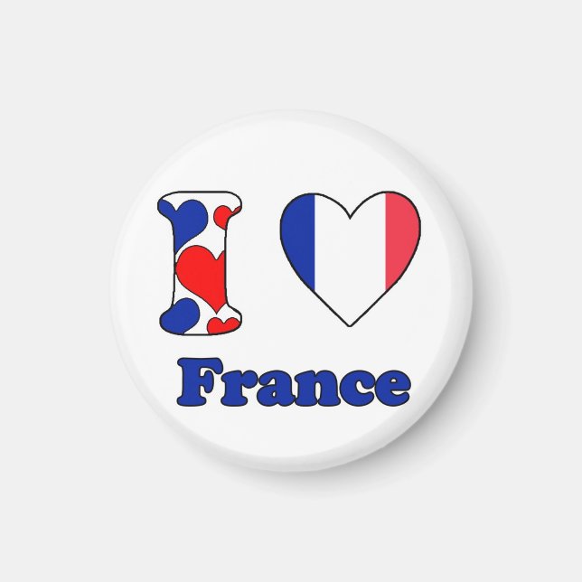 Me encanta el imán de Francia (Frente)