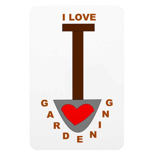 Me encanta el imán de jardinería (Vertical)