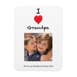 Me encanta el imán fotográfico del abuelo Keepsake