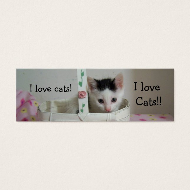¡Me encanta el marcador de gatos! (Frente)