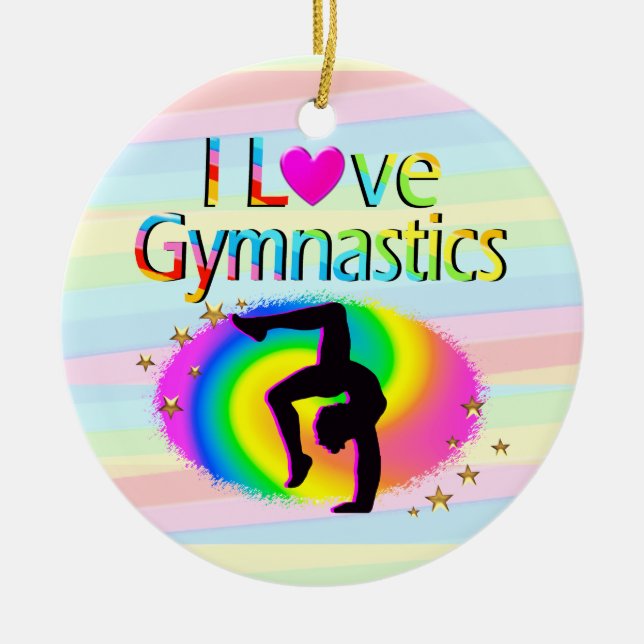 ME ENCANTA EL ORNAMENTO DE GIMNASTICS RAINBOW (Frente)