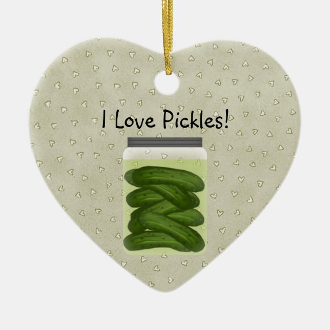 Me encanta el ornamento navideño de Pickles (Frente)