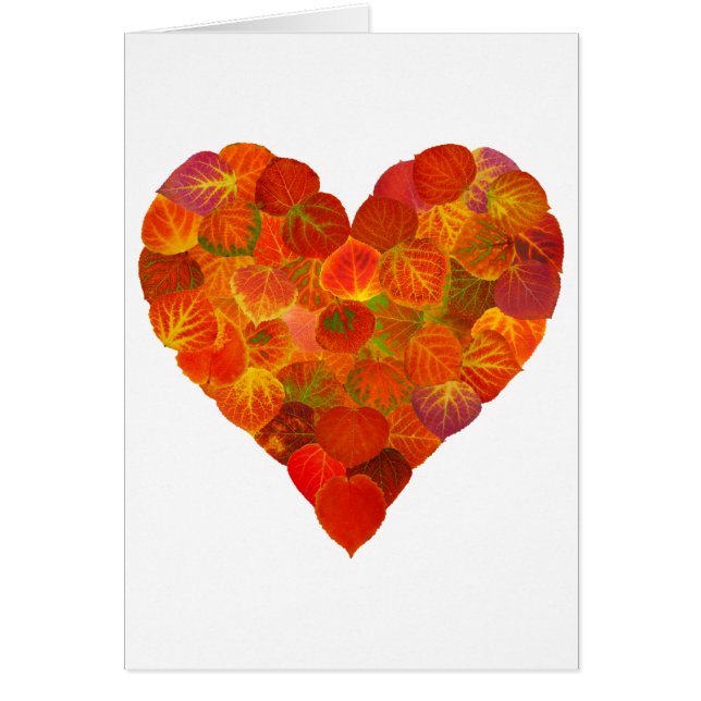 Me Encanta El Otoño, Sutil—El Corazón De Hojas Roj (Frente)