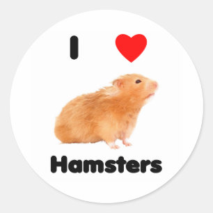 Me encanta el Pegatina de hamsters