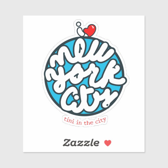 me encanta el pegatina de nueva york (Hoja)