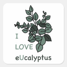 ME ENCANTA el Pegatina de Ucalyptus