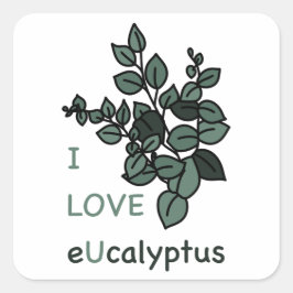 ME ENCANTA el Pegatina de Ucalyptus