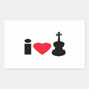 Me encanta el Pegatina de violín