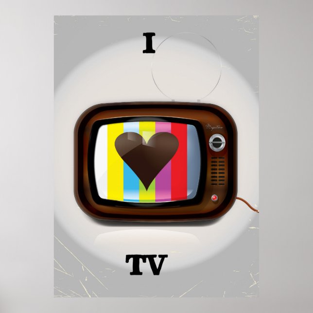 Me encanta el póster de dibujos animados de Tv (Frente)