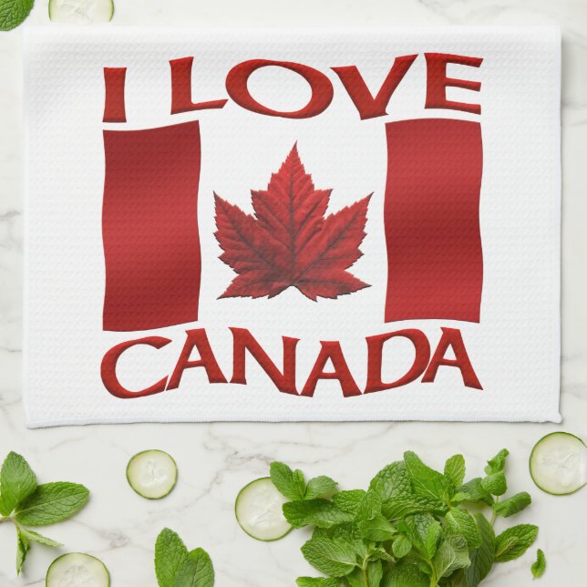 Me encanta el regalo de toalla de té de Canadá (Doblado)