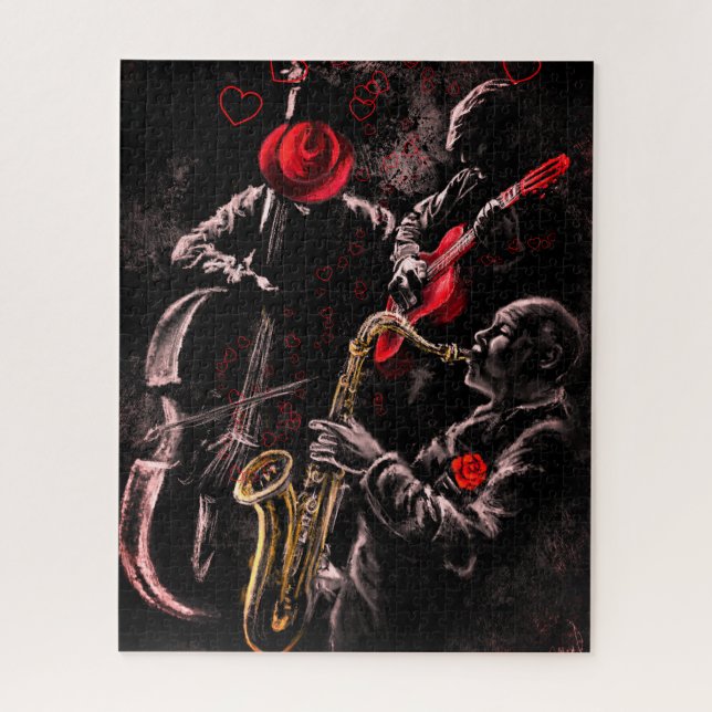 Me encanta el rompecabezas de la música jazz (Vertical)