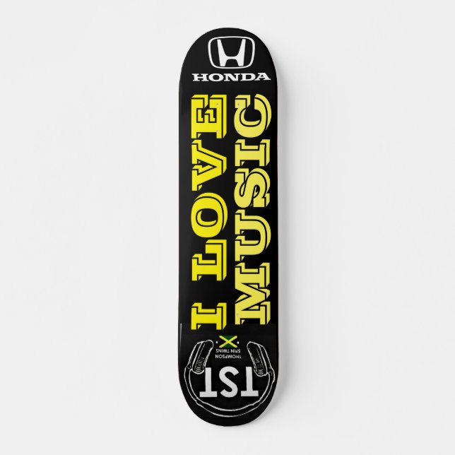 ME ENCANTA EL Skateboard MUSIC, 73/7" Deck (Anverso )