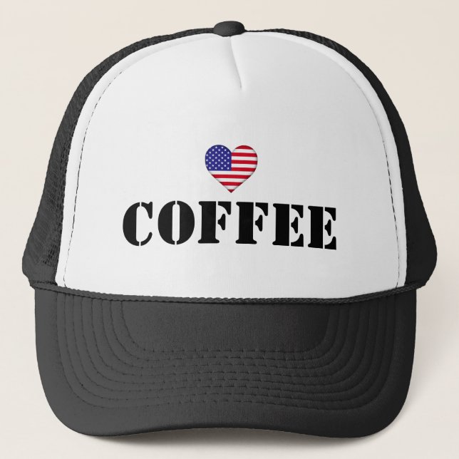 Me encanta el sombrero de camión Coffee™ (Anverso)