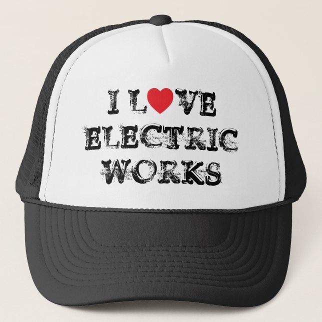 Me encanta el sombrero de camión Electric Works™ (Anverso)