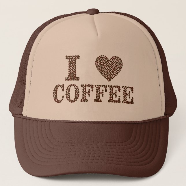 ¡Me encanta el sombrero de camionero de café! (Anverso)