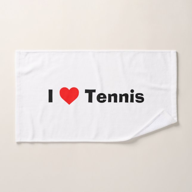 Me encanta el tenis (Toalla de mano)