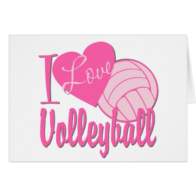 Me encanta el voleibol rosado (Anverso (Horizontal))