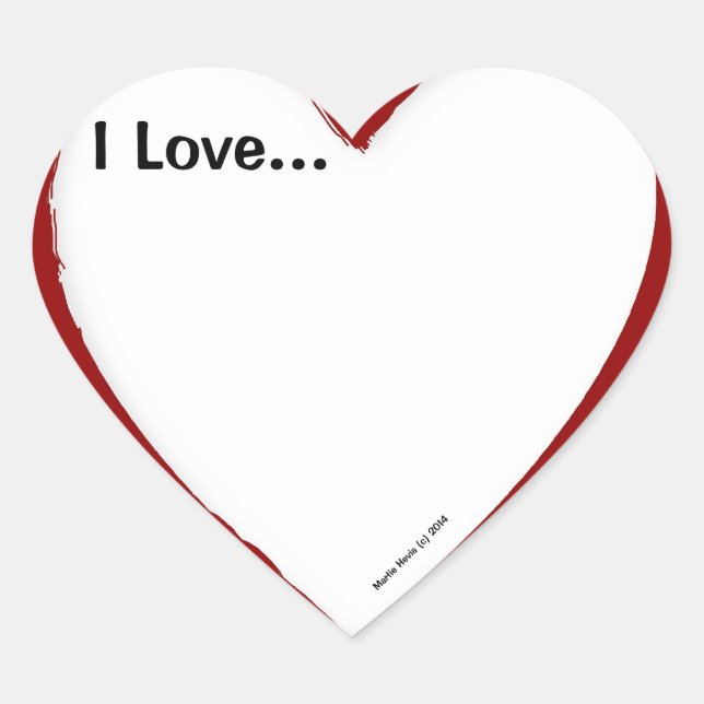 Me Encanta... (Escribe) Pegatinas del corazón. (Anverso)