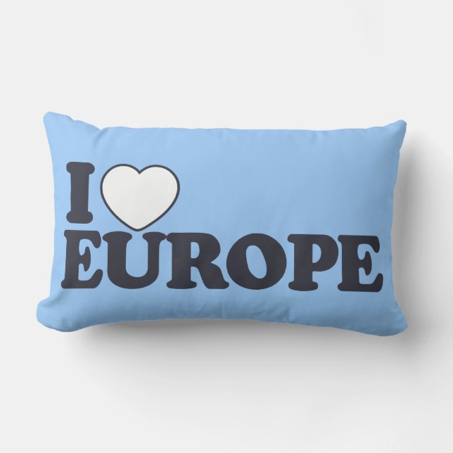 ME ENCANTA EUROPA personalizado lanzar almohada (Anverso)