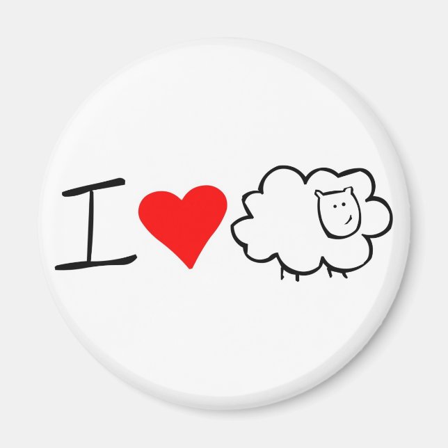 Me encanta ewe (tú) imán (Frente)